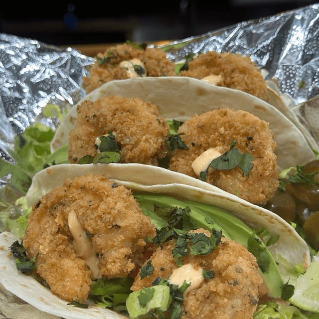 Shrimp "Po' Boy" Style Taco.