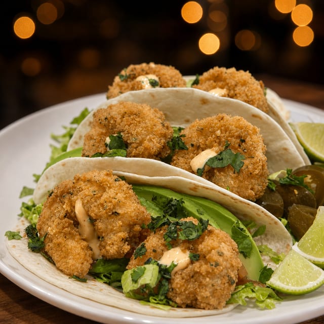 Shrimp "Po' Boy" Style Taco.