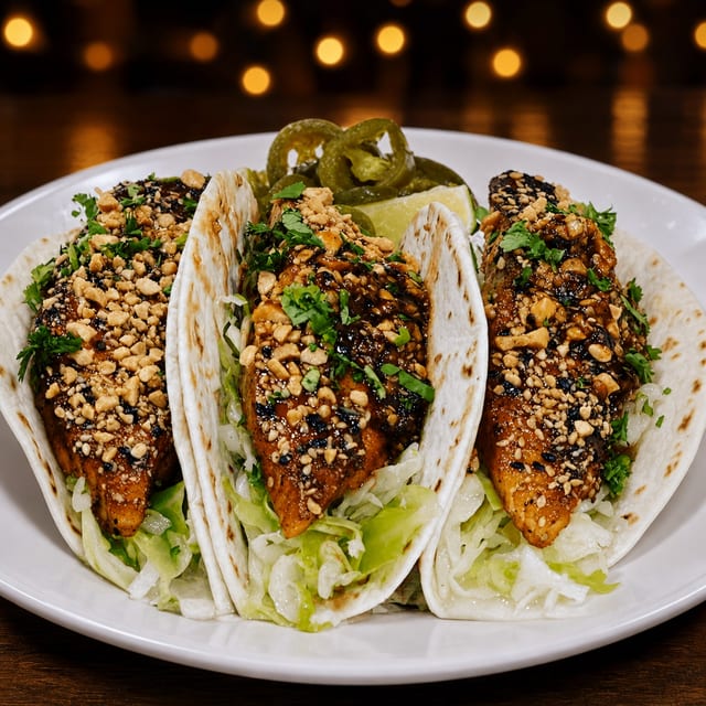 BBQ Salmon Taco.