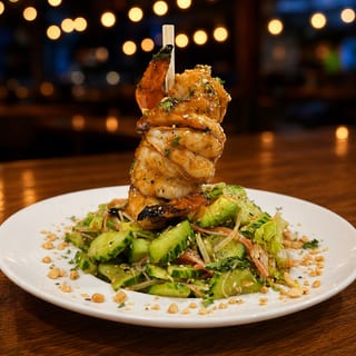 Spicy Cucumber & Shrimp Salad